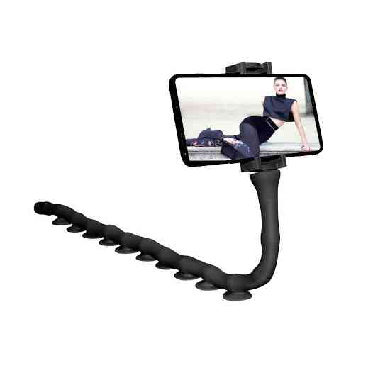 Гибкий держатель для телефона с присосками универсальный Cute Worm Lazy Holder. Цвет: черный IG-70 Львов