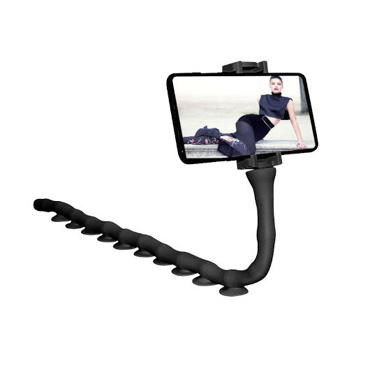 Гибкий держатель для телефона с присосками универсальный Cute Worm Lazy Holder. Цвет: черный IG-70 Львов - изображение 2
