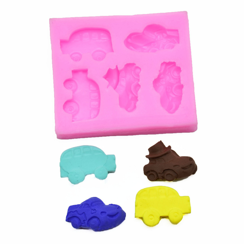 Молд силиконовый Тачки 64 на 74 мм розовый Киев - изображение 1