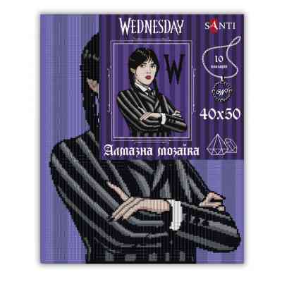 Картина по номерам Santi Wednesday Addams 40х50 см, алмазна мозаїка (955333) Винница