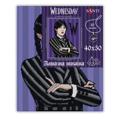 Картина по номерам Santi Wednesday Addams 40х50 см, алмазна мозаїка (955333) Винница - изображение 2