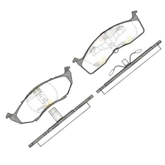 Колодки передние Chrysler 300M, Voyager 95- тормозные Мукачево