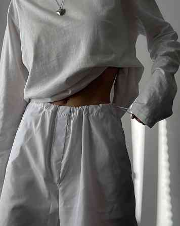 Жіночі повсякденні штани карго-парашути плащівка Білий Одеса