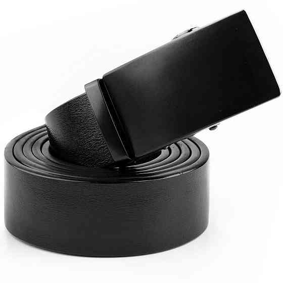 Ремень мужской с затемненной пряжкой Vintage 20302 Черный Киев