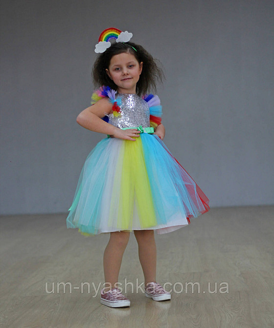 Платье Радуги, Единорожки |  Разноцветное нарядное платье Кривой Рог - изображение 6