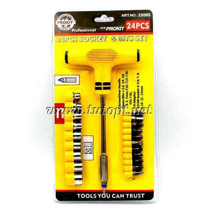 Набор инструментов отвёртка + биты + головки / Prokit 33005 / 1080 Днепр