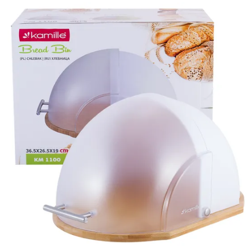 Хлібниця 36,5*26,5*19см бамбук/пластик мікс 1100 KAMILLE Житомир
