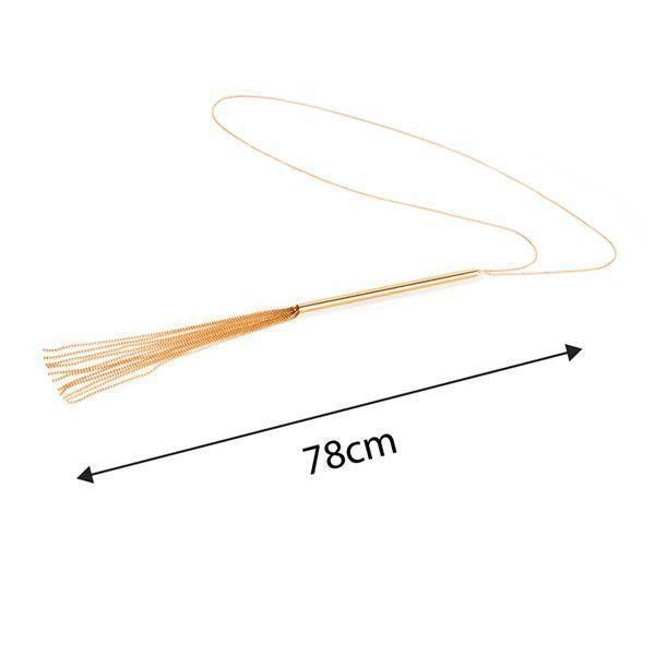 Цепочка-плеть на шею Bijoux Indiscrets MAGNIFIQUE Necklace Whip - Gold, украшение для тела Sex Aura Киев - изображение 6