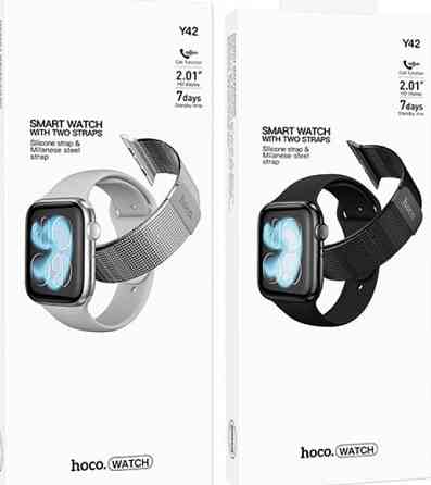 Смарт часы HOCO Y42 Bluetooth звонки 2.01 2 ремешки. Харьков