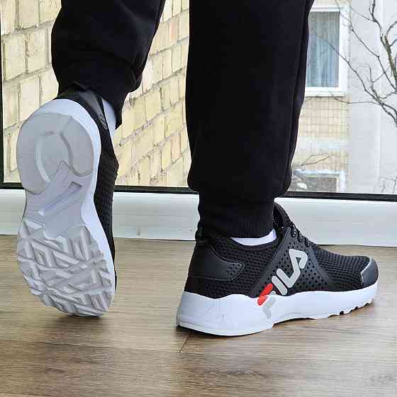 Кроссовки FILA Черные Мужские Фила Сеточка Летние (размеры: 41,42,43,44,45) Видео Обзор Днепр