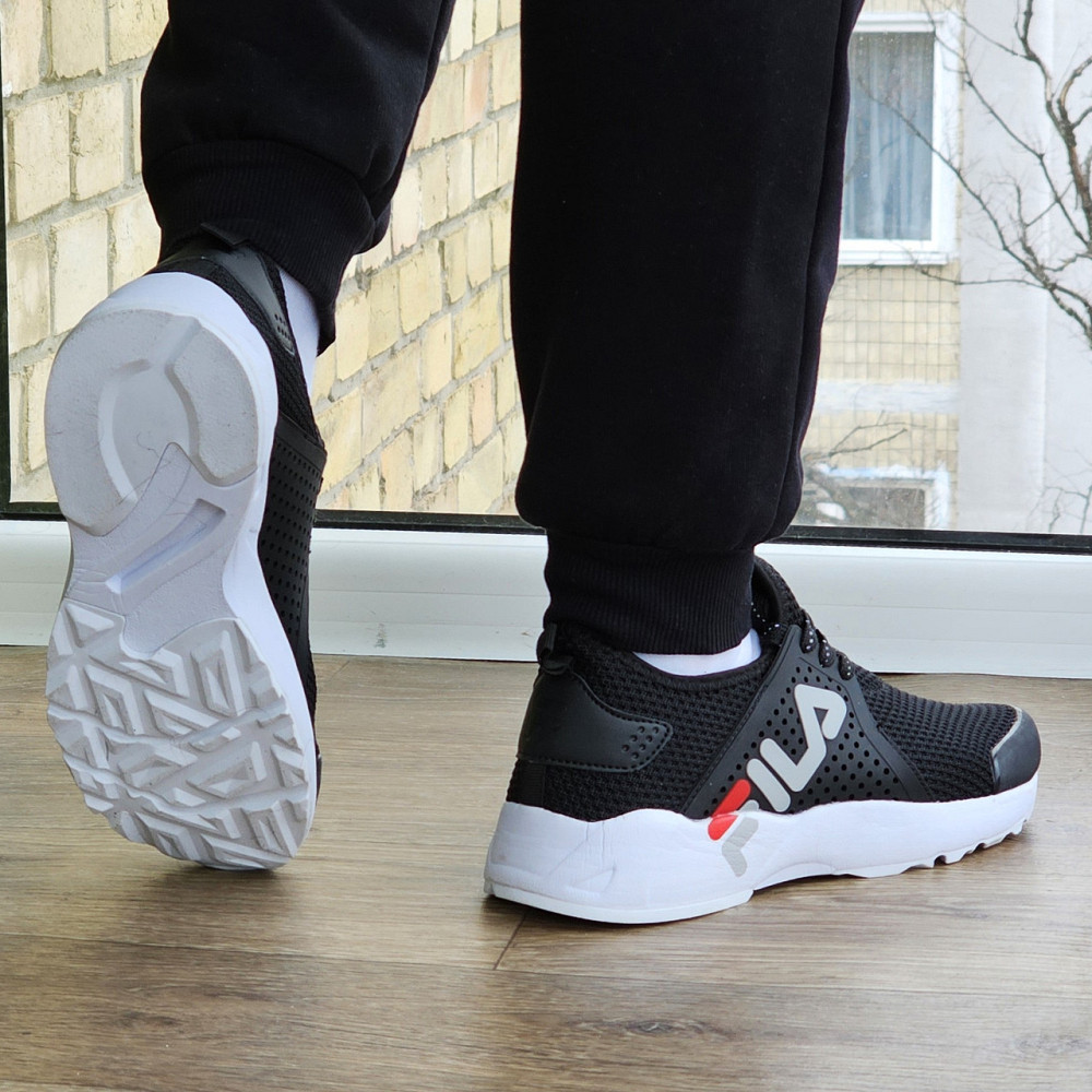 Кроссовки FILA Черные Мужские Фила Сеточка Летние (размеры: 41,42,43,44,45) Видео Обзор Днепр - изображение 4