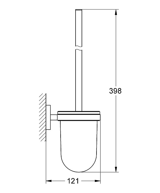 Туалетный ершик в комплекте Grohe Essentials New (40374001) Киев - изображение 3