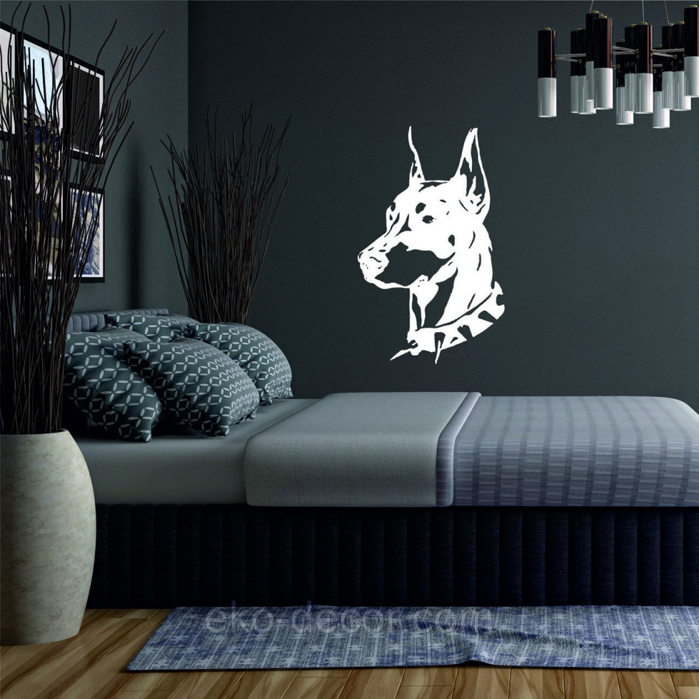 Декоративное настенное Панно «Доберман», Декор на стену 50*30, Белый Киев - изображение 3