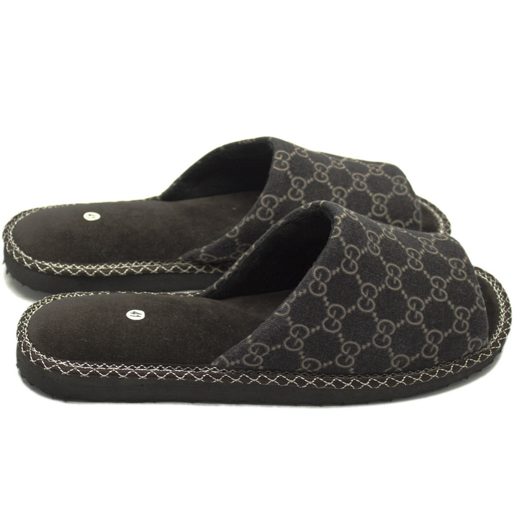 Відкриті капці Чоловічі, коричневі, GG, домашні капці Одеса - фото 2