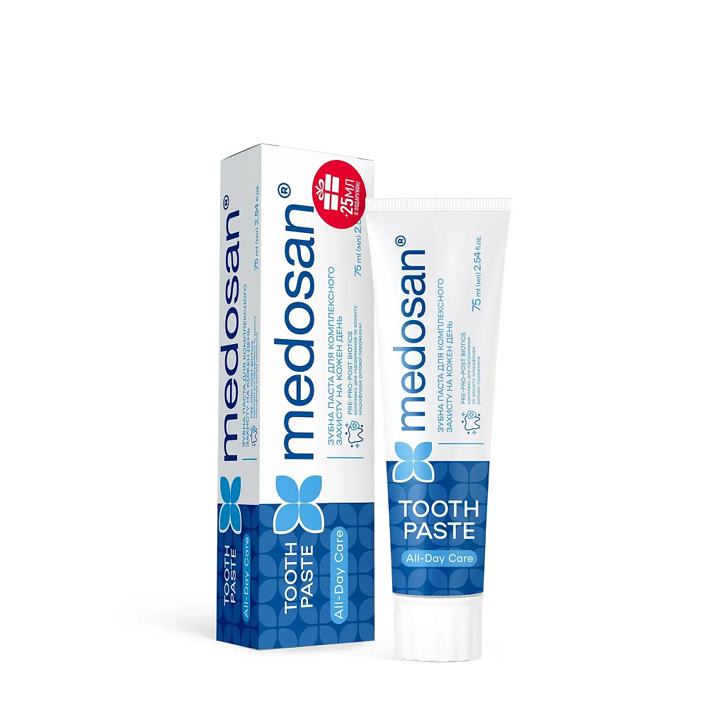 Зубна паста для комплексного захисту на кожен день All-Day Care Medosan 75 мл Київ - фото 1