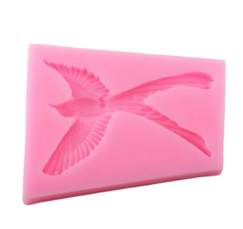 Силіконовий молд Ласточка 65 на 52 мм рожевий Київ - фото 3
