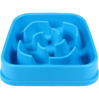 Посуд для собак Dexas Миска Slow Maze Feeder квадратна для повільного годування 960 мл блакитна (0084297309756) Вінниця - фото 1