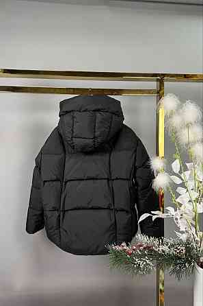 Детская зимняя черная куртка для девочки подростка 158 Николаев