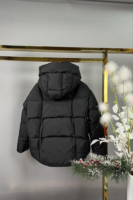 Детская зимняя черная куртка для девочки подростка 158 Николаев - изображение 3