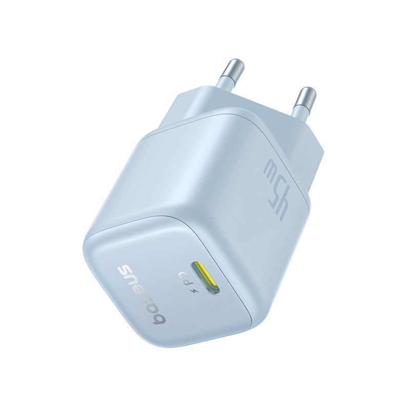 Мережевий зарядний пристрій Baseus PicoGo GaN Fast Charger 1C 45W EU Galaxy Blue Київ - фото 3