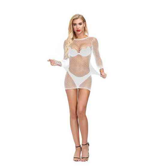 Откровенное мини платье - Белый - S/M/L – Эротическое бельё Винница