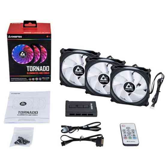 Набір вентиляторів Chieftec Tornado RGB 3in1 (CF-3012-RGB) ( 23379 ) Харьков