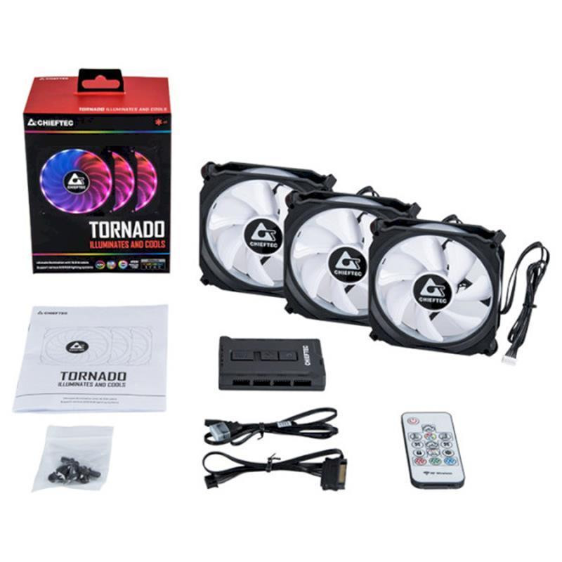 Набір вентиляторів Chieftec Tornado RGB 3in1 (CF-3012-RGB) ( 23379 ) Харьков - изображение 5