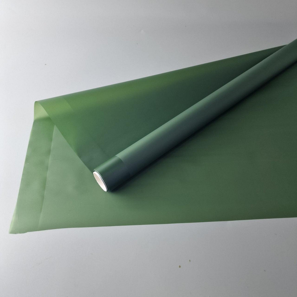 Пленка флористическая матовая для цветов (57)  (h600) Перламутровый кант №14 Темно зеленый (1 шт) Харьков - изображение 3