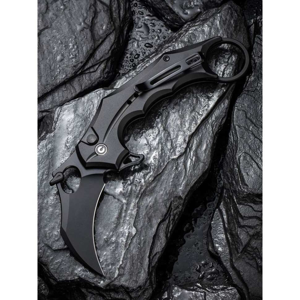 Ніж складаний кишеньковий Civivi Incisor II, (5.1 см) Nitro-V / Aluminum чорний Киев - изображение 9