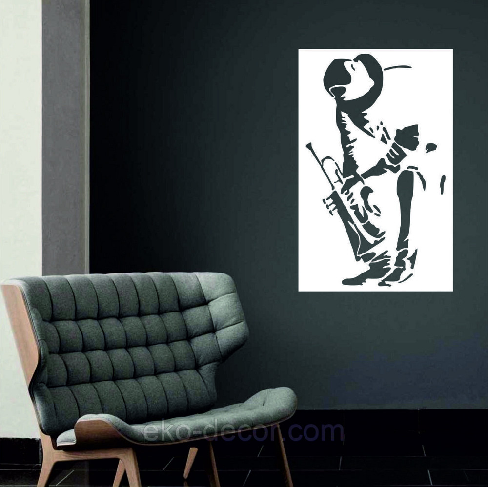 Декоративное настенное Панно «Музыкант», Декор на стену 70*44 см, Белый Киев - изображение 5