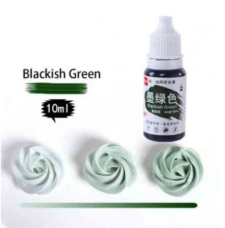 Харчовий барвник blackish green - 10г, матеріал: пігментні чорнило для тортів, печива, мастики, і т. д. Київ