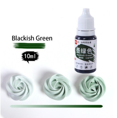 Харчовий барвник blackish green - 10г, матеріал: пігментні чорнило для тортів, печива, мастики, і т. д. Київ - фото 1