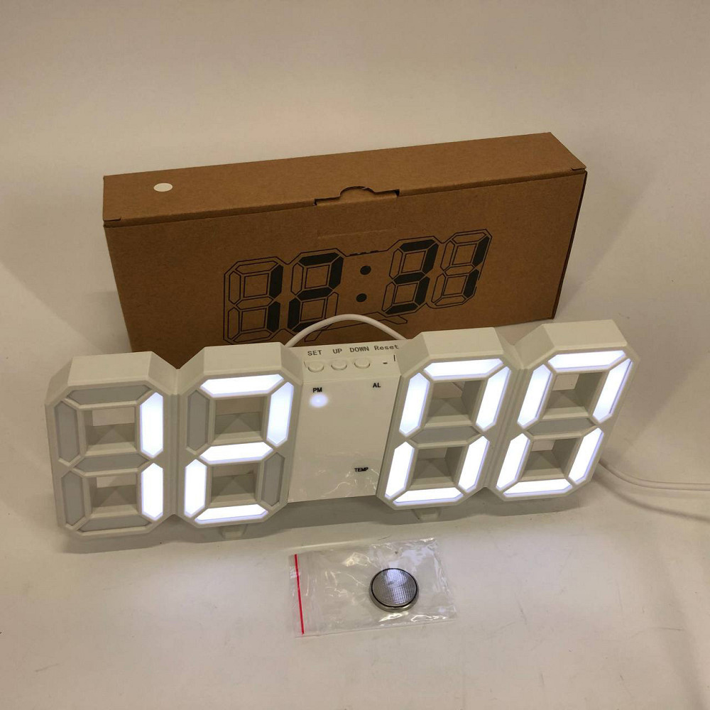 Настольные часы со светодиодным дисплеем, Настольные часы led на батарейках Лед IV-51 Киев - изображение 4
