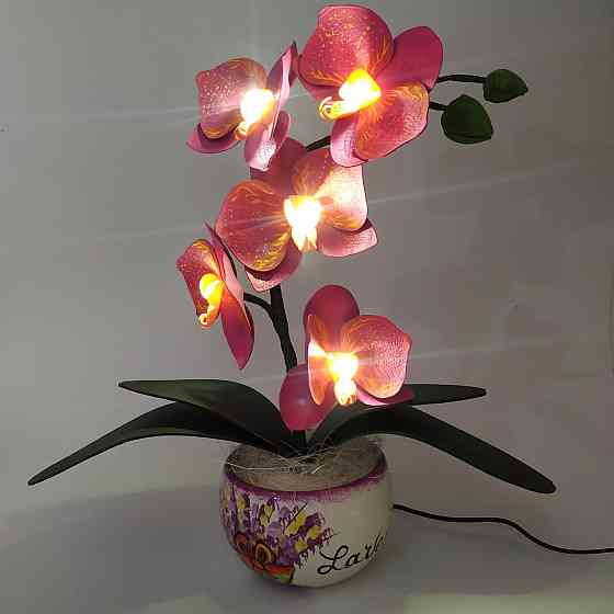 Світильник-нічник "Орхідея бузкова" Дніпро
