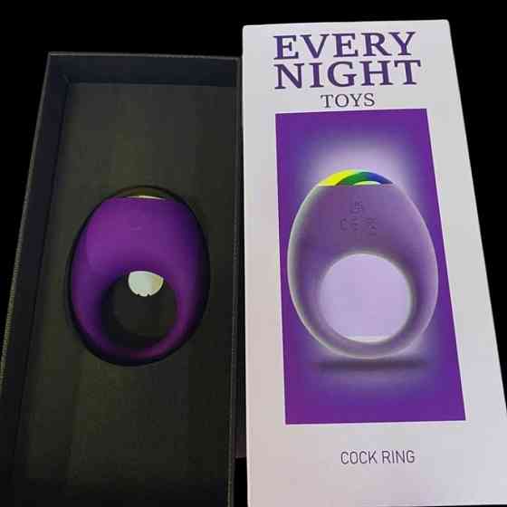 Вібраційне ерекційне кільце Every Night Toys зі світлодіодом та 7 режимами вібрації, фіолетовий Sex Aura Київ