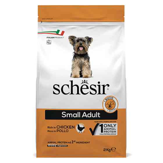 Schesir Dog Small Adult Chicken ШЕЗІР ДОРОСЛИЙ МАЛИХ КУРКА сухий монопротеїновий корм для собак малих порід Київ