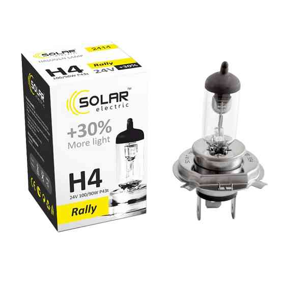 Галогенова лампа Solar H4 24V 100/90W P43t-38 Starlight +30% Львів