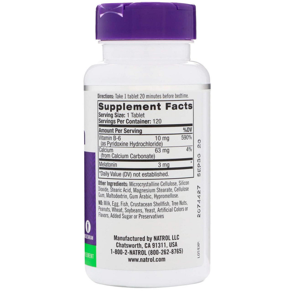 Мелатонін для сну Natrol  Melatonin 3 мг 120 таб. Київ - фото 2