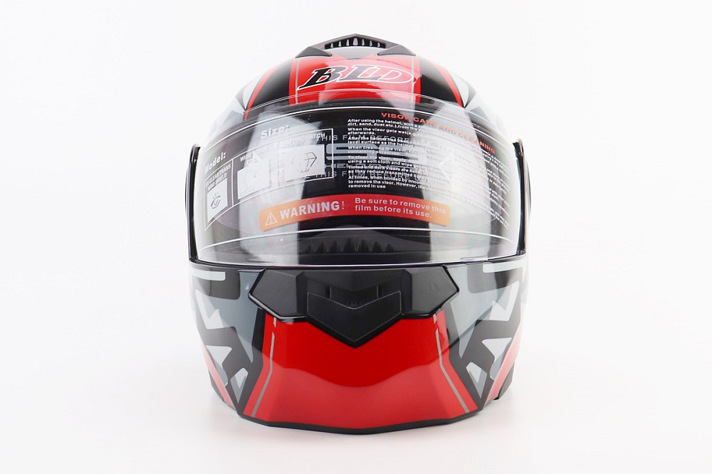 Шолом модуляр, закритий з відкидним підборіддям+відкидні окуляри BLD-159 М (57-58см), ЧОРНО-ЧЕРВОНИЙ Киев - изображение 5