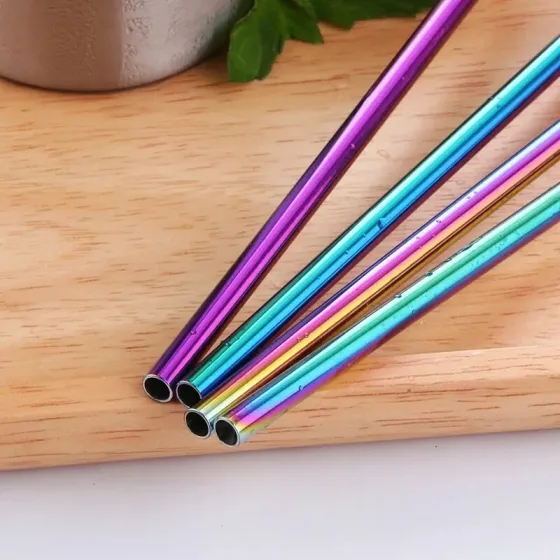 Многоразовые металлические соломинки хамелеон 4 шт. Киев