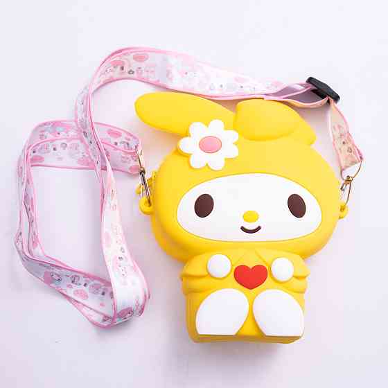 Силиконовая детская сумочка-кошелёк с поп-ит, жёлтая Киев