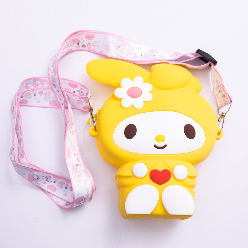 Силиконовая детская сумочка-кошелёк с поп-ит, жёлтая Киев - изображение 1