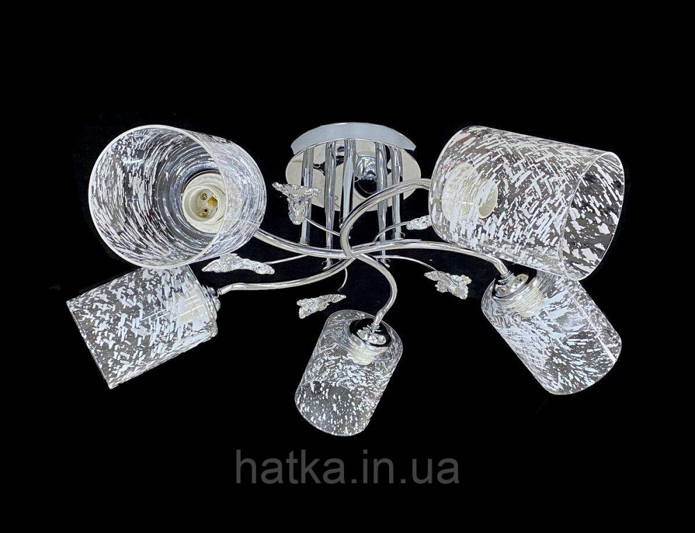 Стельова Люстра на 5 плафонів VALESO 2378B/5 (Хром) Київ - фото 1