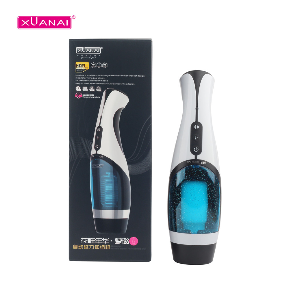Автоматичний чоловічий мастурбатор Softplay USB, 4 режими вібрації, водостійкий IPX4, акумулятор 700 мА·год, синій Київ - фото 1