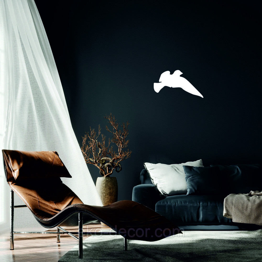 Декоративне настінне Панно «Пташка» Декор на стіну(ціна за 1шт) 30*16 см, Білий Київ - фото 9