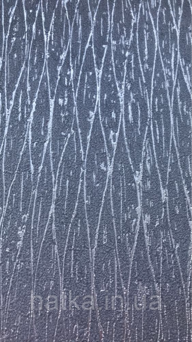 Шпалери вінілові на флізеліні Marburg Loft 0.53x10 темно-сірі хвилясті срібні смуги Київ - фото 1