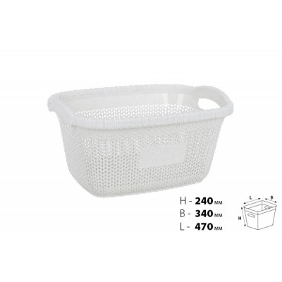 Корзина для белья Violet House 1003 Виолетта White 28 л (1003 Виолетта W б/кр. 28 л) Вінниця - фото 2