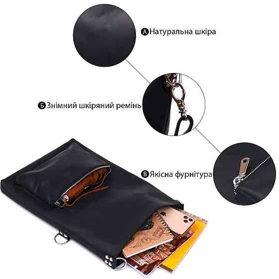 Стильная винтажная женская сумка Shvigel 16338 Черный Киев