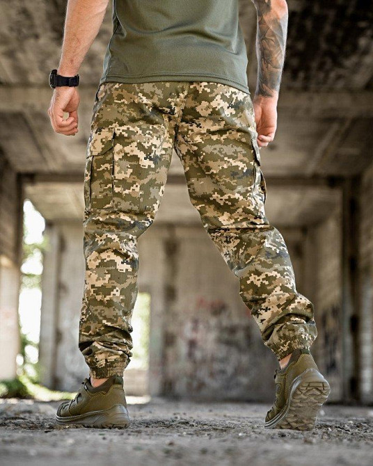 Мужские штаны джогеры бандит пиксель лето резинка саржа легкие и прочные Одесса - изображение 10