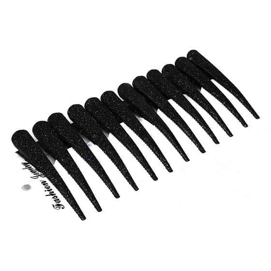 Затискач дитячий для волосся "чорна класика" 1100-230, 12 штук Вінниця